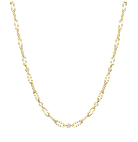  Reimaginer - Zilver / 14kt GP - Zirkonia - 43cm